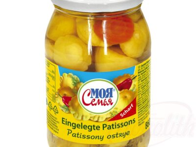 Patiz&oacute;ny ostr&eacute; Moja rodina 860g/ Патиссоны острые Моя семья 860г