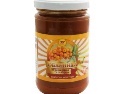 Džem rakytn&iacute;k pretret&yacute; s cukrom/ Варенье облепиха протертая с сахаром