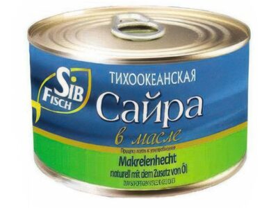 Konzervy Sajra v Oleji 240 g/ Консервы Сайра в Масле 240г