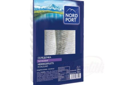 Sleď Fil&eacute; Sudov&yacute; "Nord Port" 230 gr./ Сельдь Филе Бочковая "Норд Порт" 230 гр.
