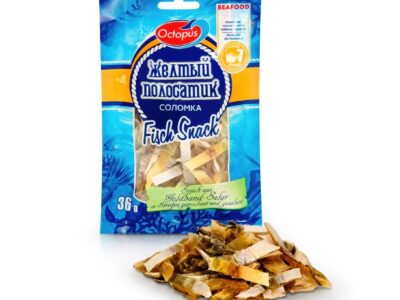Snack Žlt&yacute; Pr&uacute;žkovan&yacute; slamka/ Снек Желтый Полосатик соломка