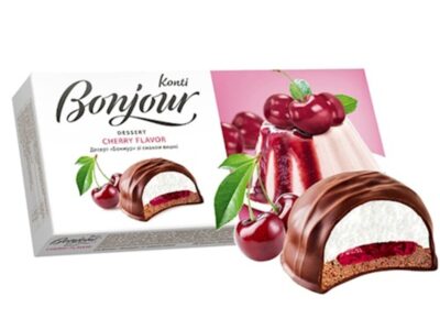Dezert Bojour s čere&scaron;ňami/Десерт Бонжур с вишней